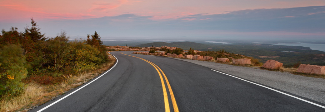 park loop road in acadia national park